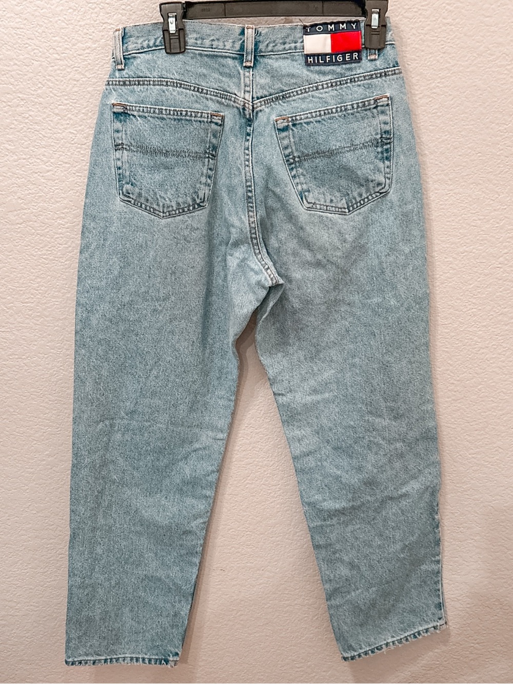 Tommy Hilfiger Vintage Jeans 90s Light Wash Pants VTG Tommy Flag Sz 12 Waist 30
